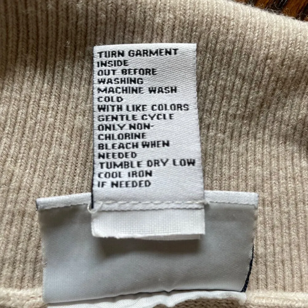 Tog Shop Womens Cowl Neck Knit Sweater Biege Size Small u Brown - Image 6