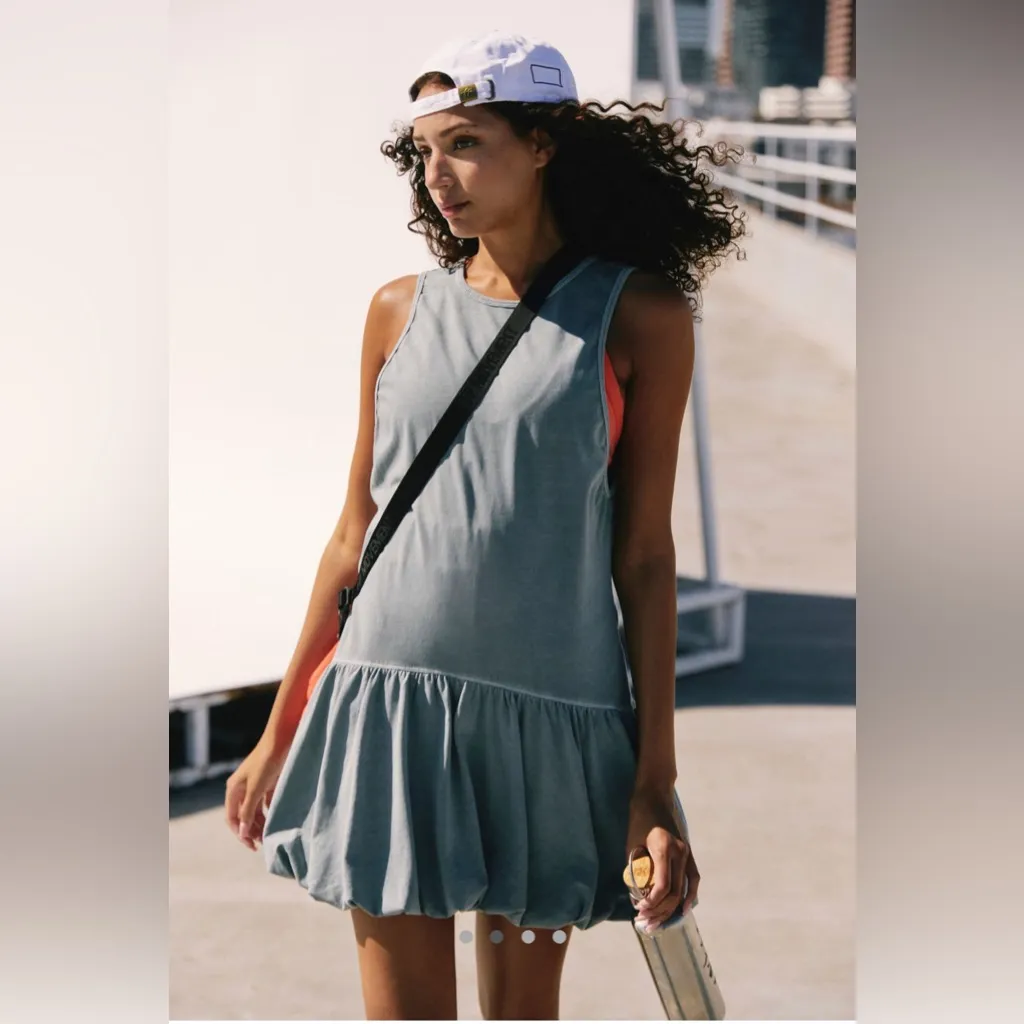 Free people hot shot bubble set summer storm size large NWT Blue - Image 4