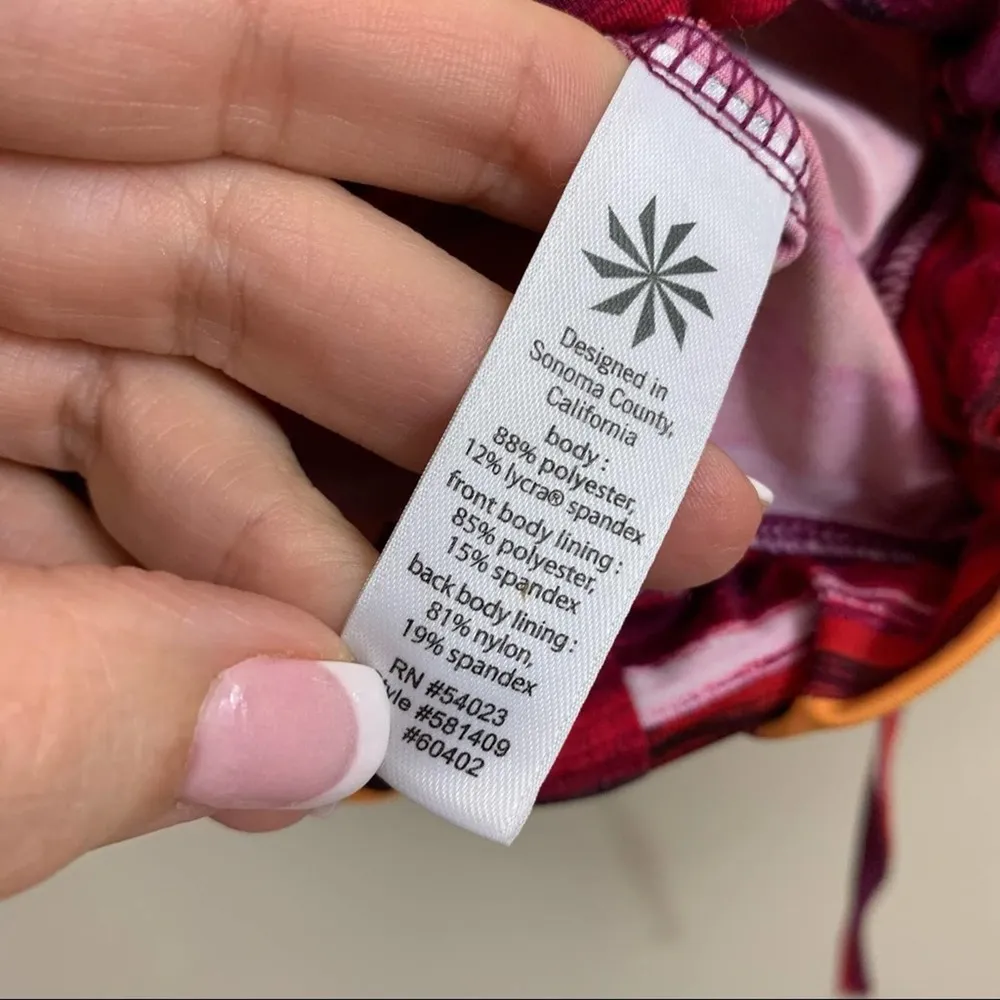 Athleta Airbrush Red Printed Tinker Tank Top - Image 3