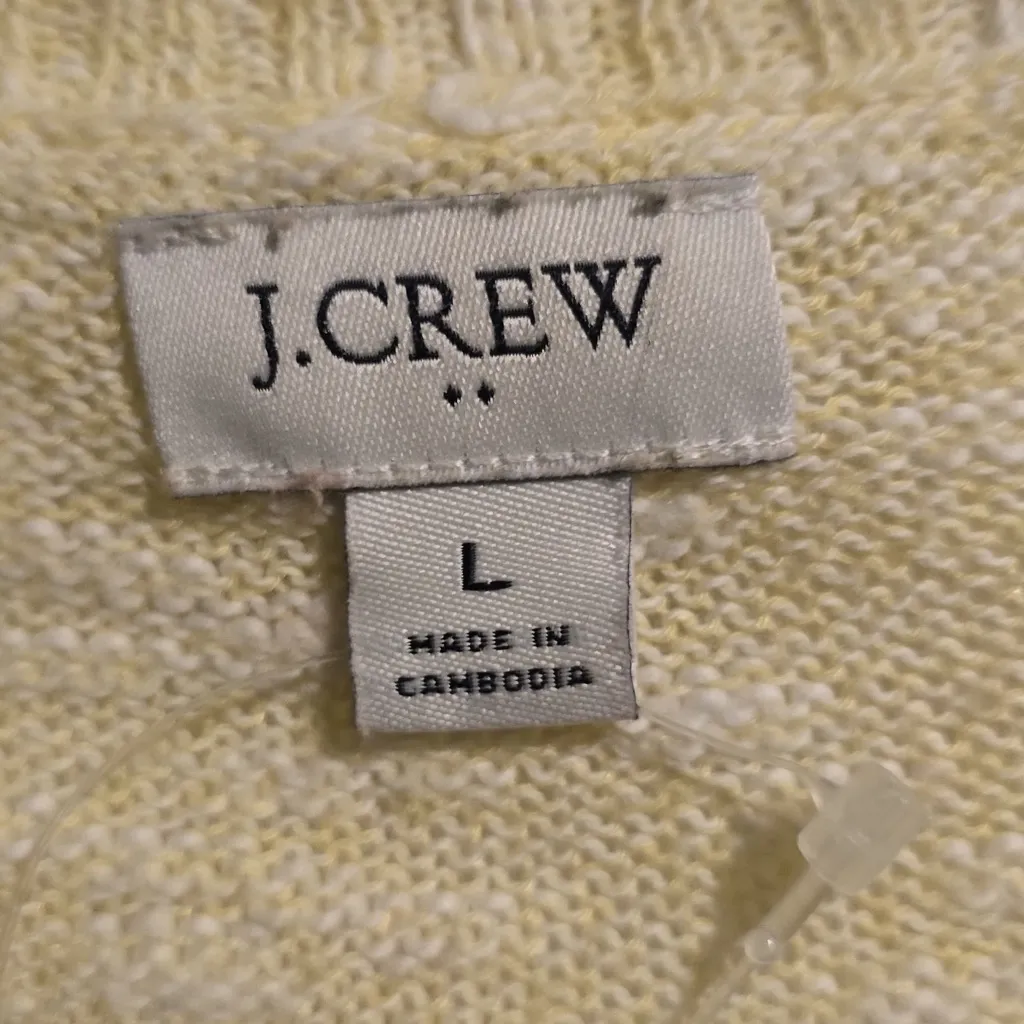 J.Crew  Light Yellow Crew Neck Sweater - Image 7