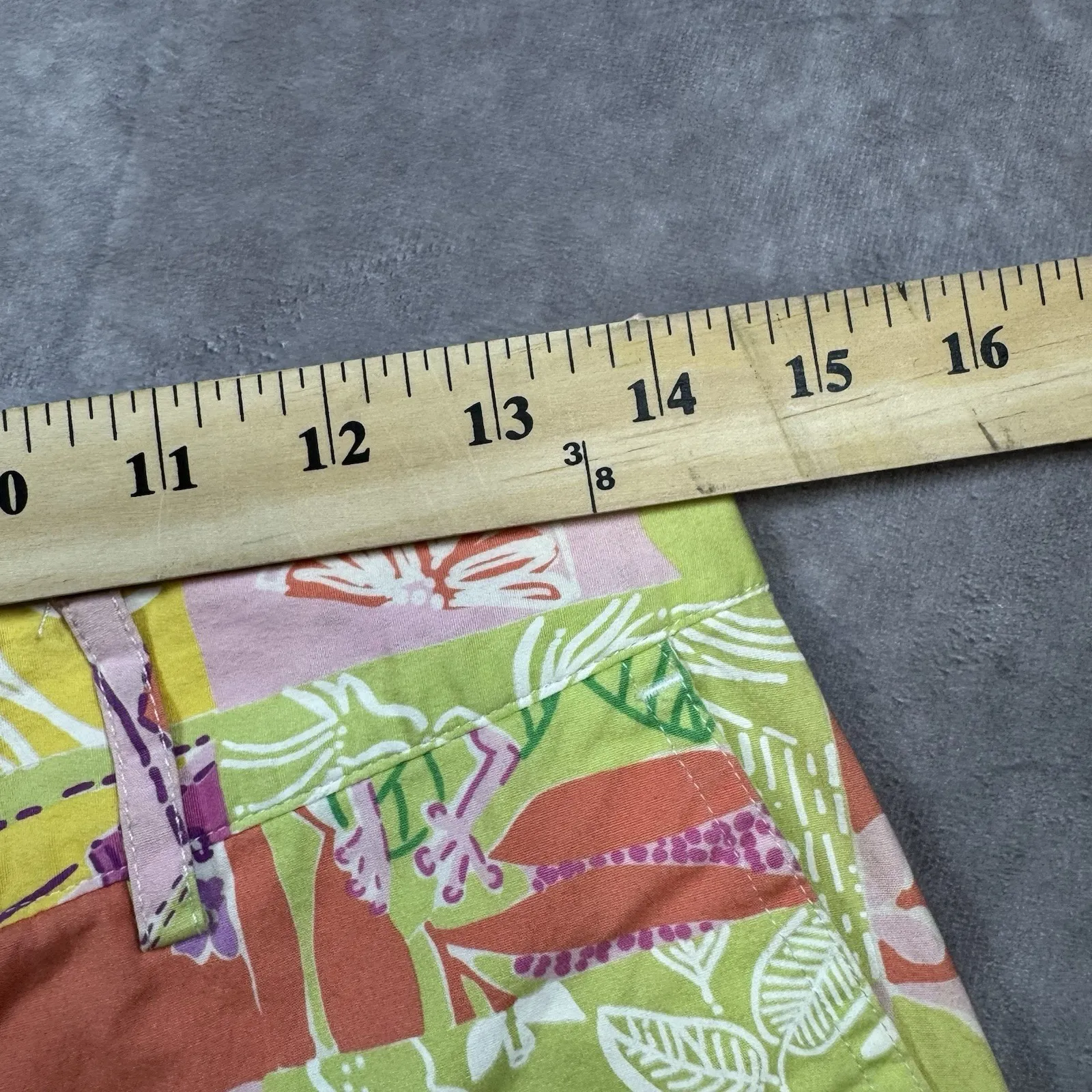 Vintage Lilly Pulitzer Capri Pants Womens 4 Multicolor Patchwork Cotton Stretch - Image 5