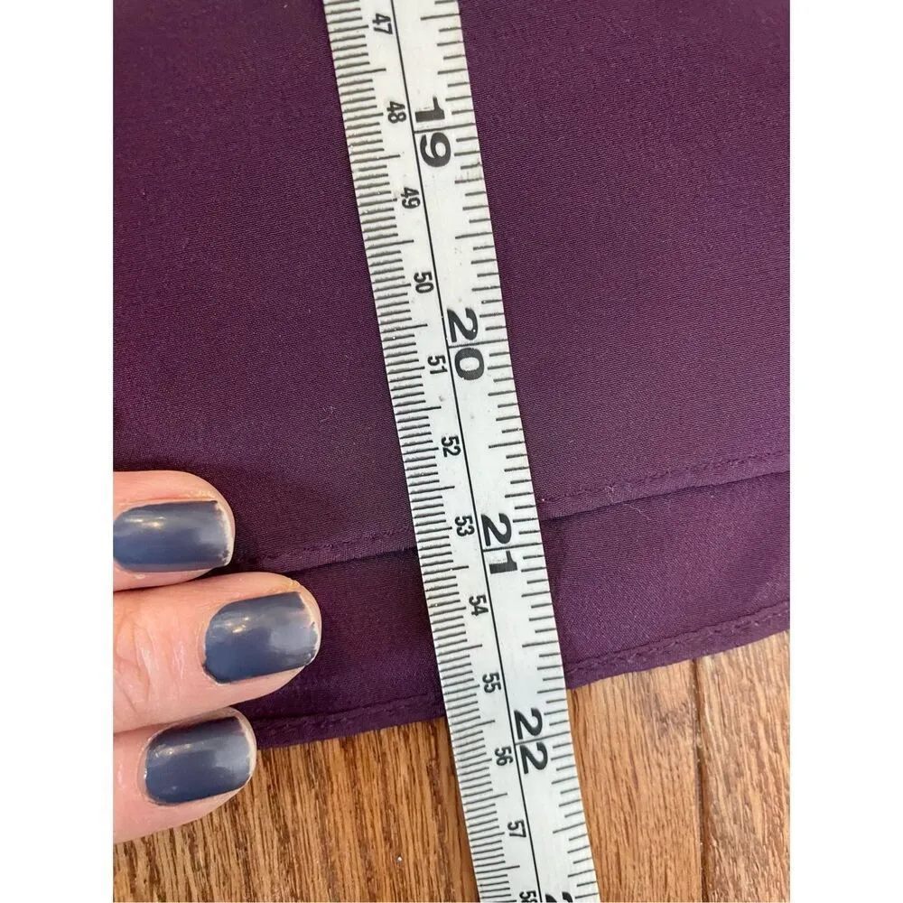 Nanette lepore 100% silk purple ruffled lace trim blouse size 0 - Image 8