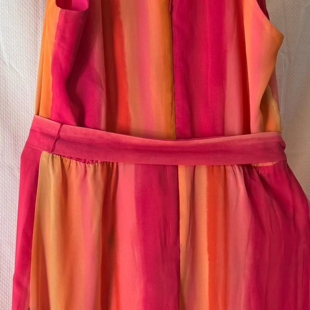 Julia Jordan Vibrant Pink and Orange High Low Dress | Size 4 - Image 8