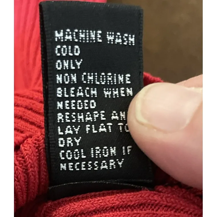 Josephine Chaus Womens 1 US 1X Red Sweater Button Cardigan Preppy Career Holiday - Image 7