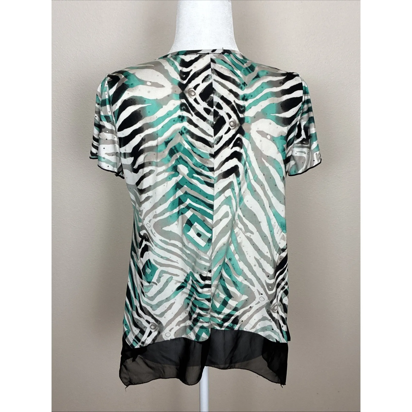 Brittany Black Multicolor Animal Print Top No Size Please‎ See Description Size M - Image 2