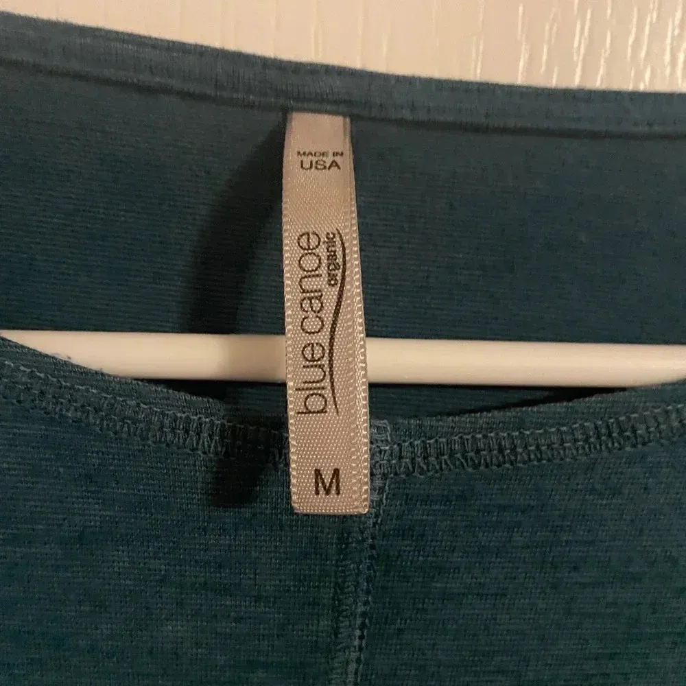 Blue Canoe Organic Blue Knee Length Long Sleeve Dress Size Medium Boho Preppy - Image 4