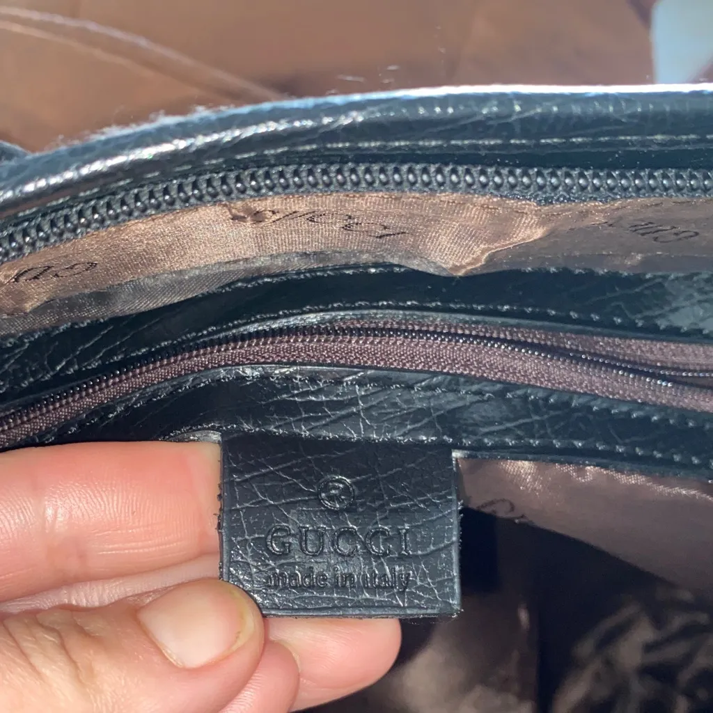 Gucci black vintage Monogram Tote - Image 8