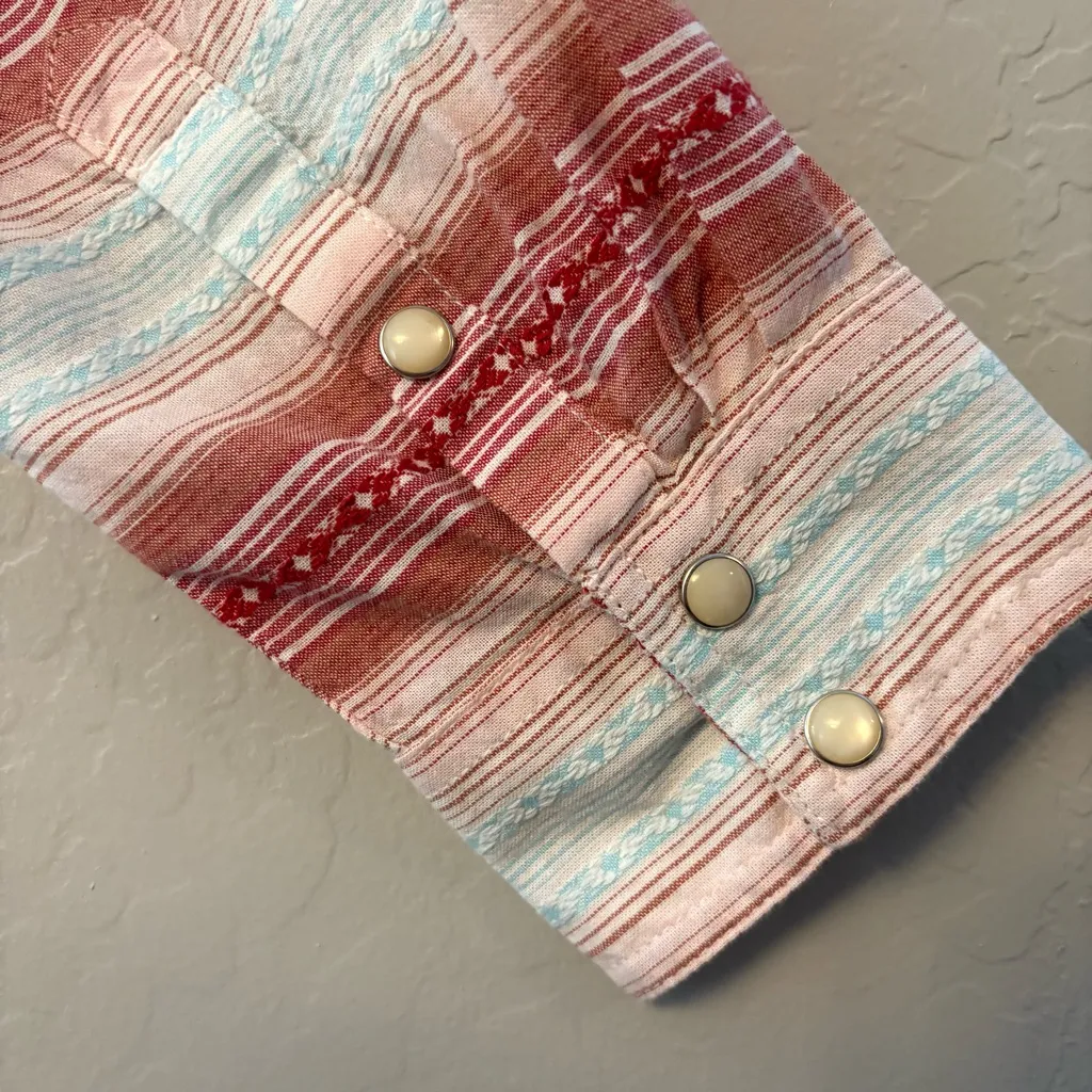 Ariat REAL women's savannah snap long sleeve western shirt size XL - Image 14