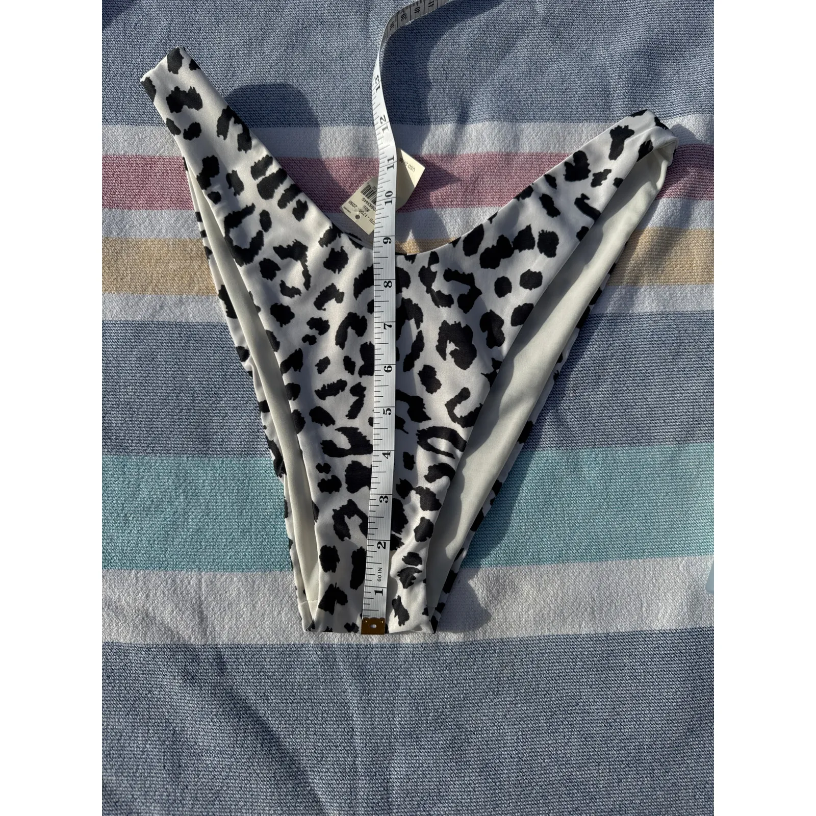 Aerie Cheekier Bikini Bottom Leopard Print Swimwear Size M NWT High Leg Trendy - Image 2