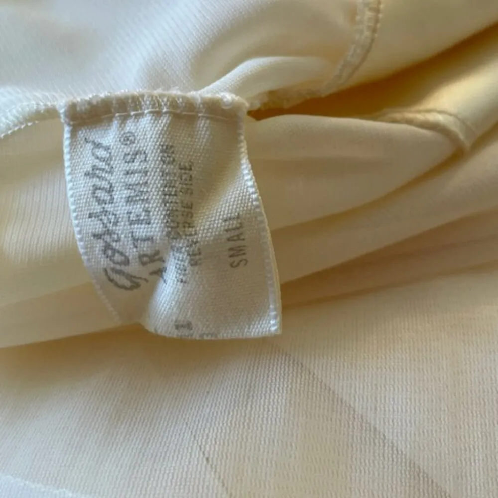 Gossard 60's Floaty Double Layer Sheer Nylon Chiffon Maxi VTG Nightgown Small Yellow - Image 10