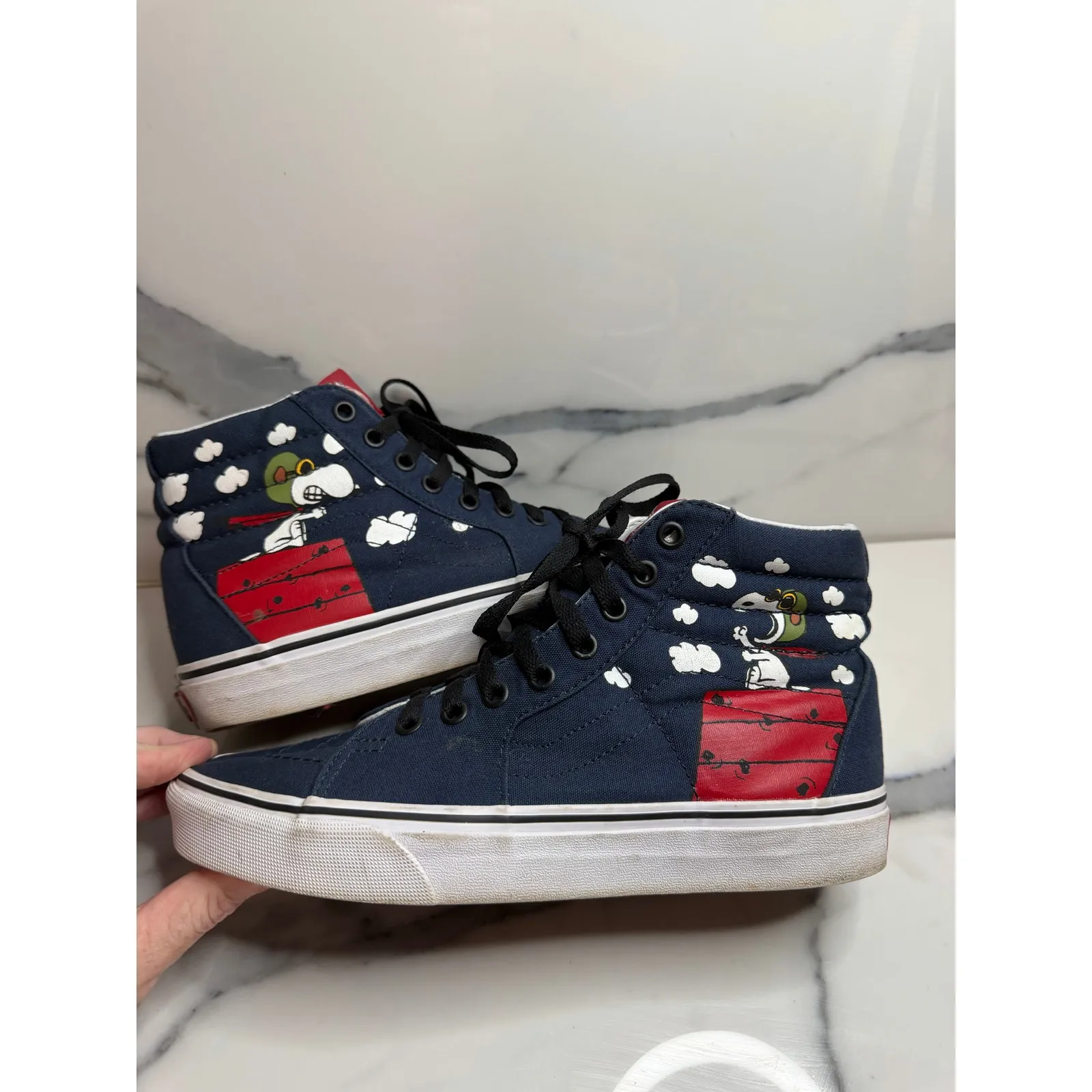 Vans x Peanuts SK8-Mid Reissue V Flying Ace Shoes Mens Sz 7 Wms Sz 8.5 Snoopy - Image 7