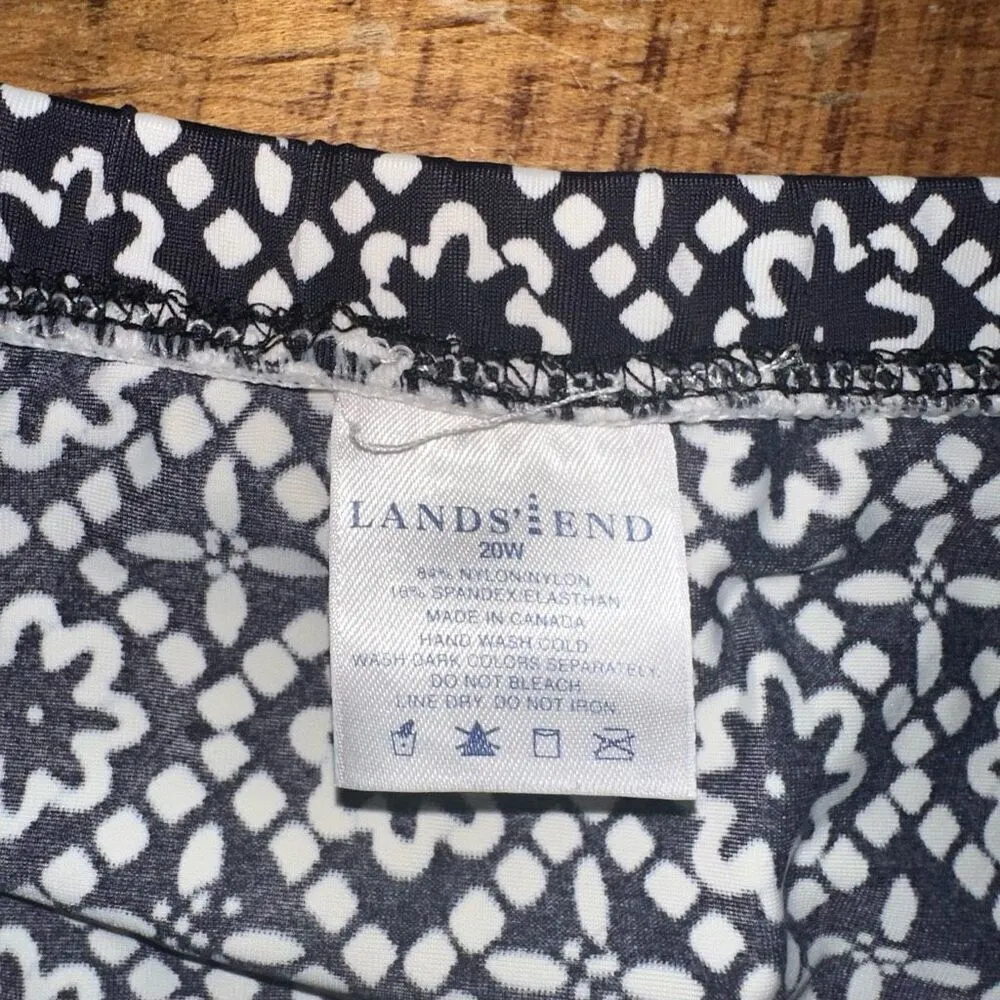 Lands End black & white high waist lined 20W swim bottoms - Image 2