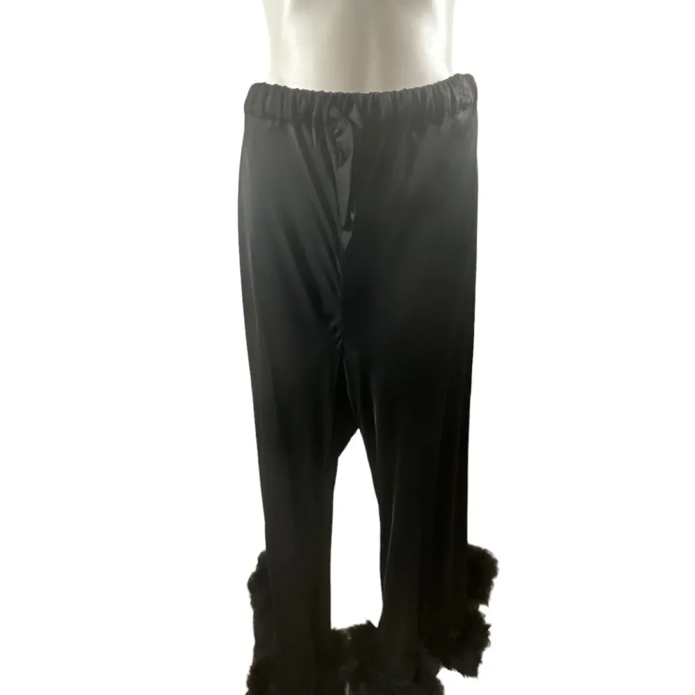 Sleeper Boudoir Feather Trim Flare Trousers NWT - Image 15