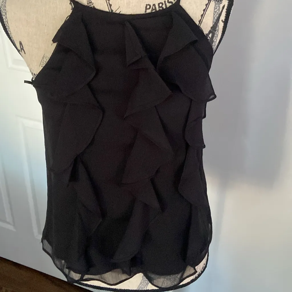 1. State NWOT Black Ruffle Top - Image 2