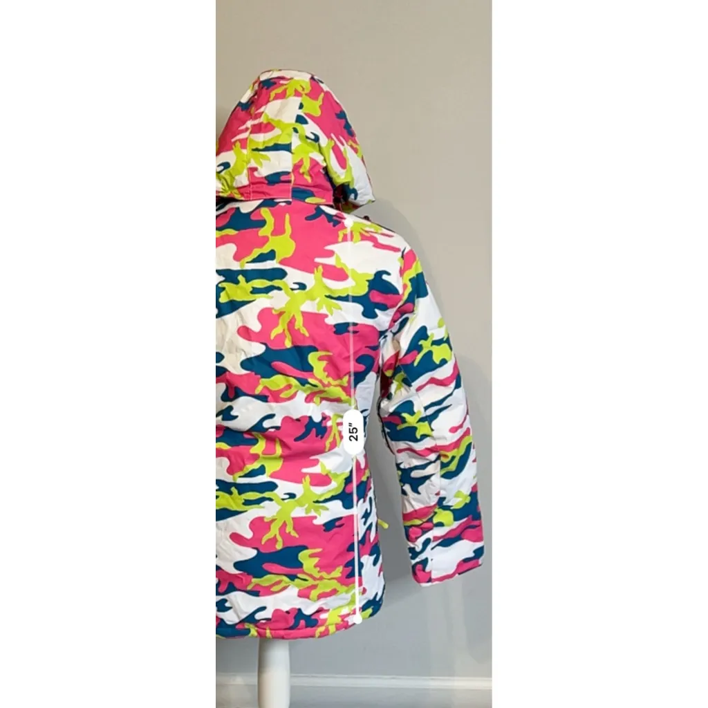 Women's Ski & Snow Jacket M Pink White Camo Size M - Image 6
