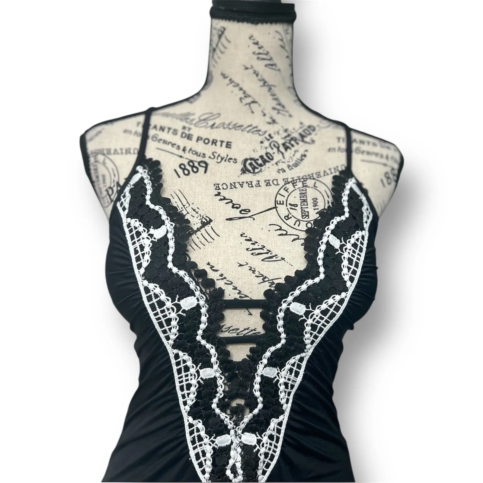 New BECCA by Rebecca Virtue Delilah Clare Plunge One-Piece Black Swimsuit Size L - Image 7