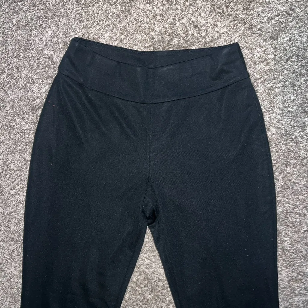 NY&Co Black Flare Leg "Dress Pant Yoga Pants" Size XS High Rise - Image 4