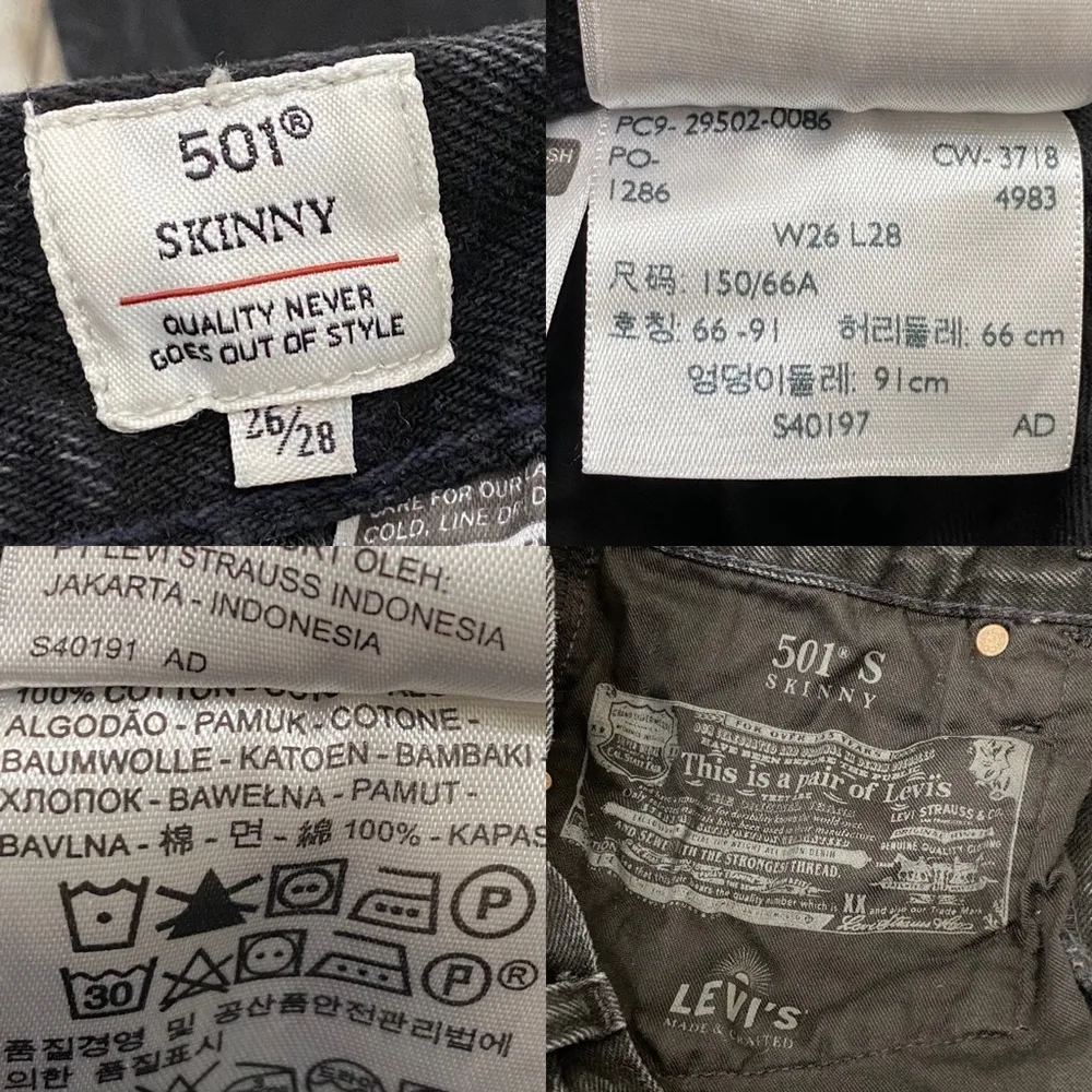 Levi’s Made Crafted 501 Embroidered Skinny Jeans - Image 15