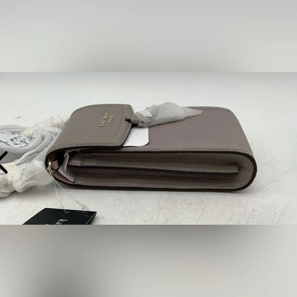 Kate Spade New York Warm Taupe Knott Pebble  Phone  Crossbody Bag - Image 3