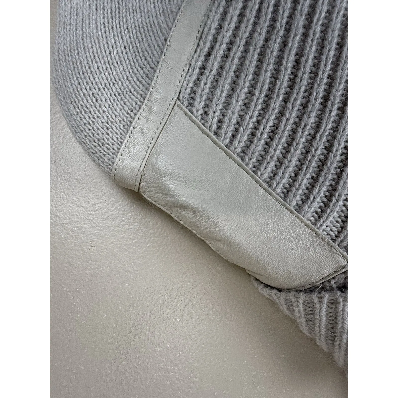 Armani Exchange Women’s Long Cardigan S Cream Beige Wool Cotton Alpaca - Image 9