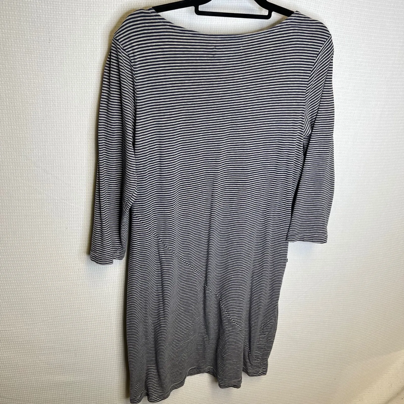 Betabrand Striped Boatneck 3/4 Sleeve Pocket Dress XL - Image 5