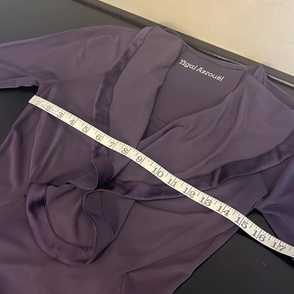 Yigal Azrouel silk jersey mermaid midi dress, eggplant color, sz Small/Medium Purple - Image 10