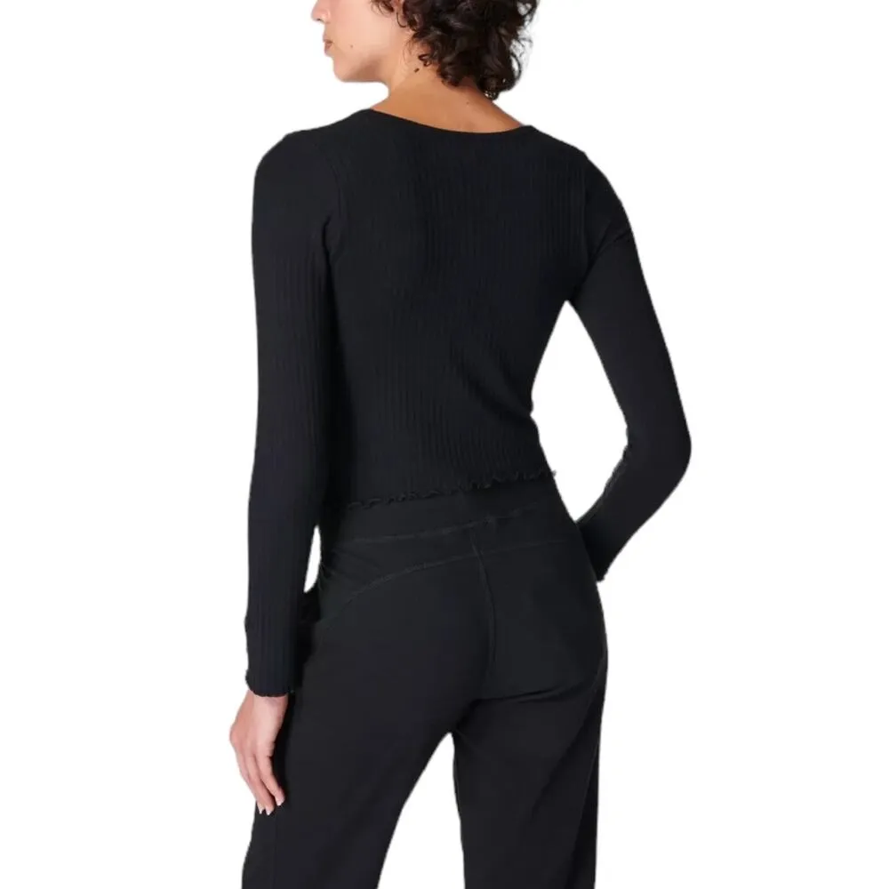 Sweaty Betty Mindful Seamless Long Sleeve Top - Black - 8 - Image 5
