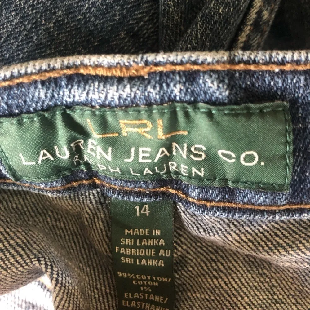 LRL Lauren Ralph Lauren Classic Boot Cut Jean 14X30 Stretch Med Wash High Rise Size 14 - Image 5