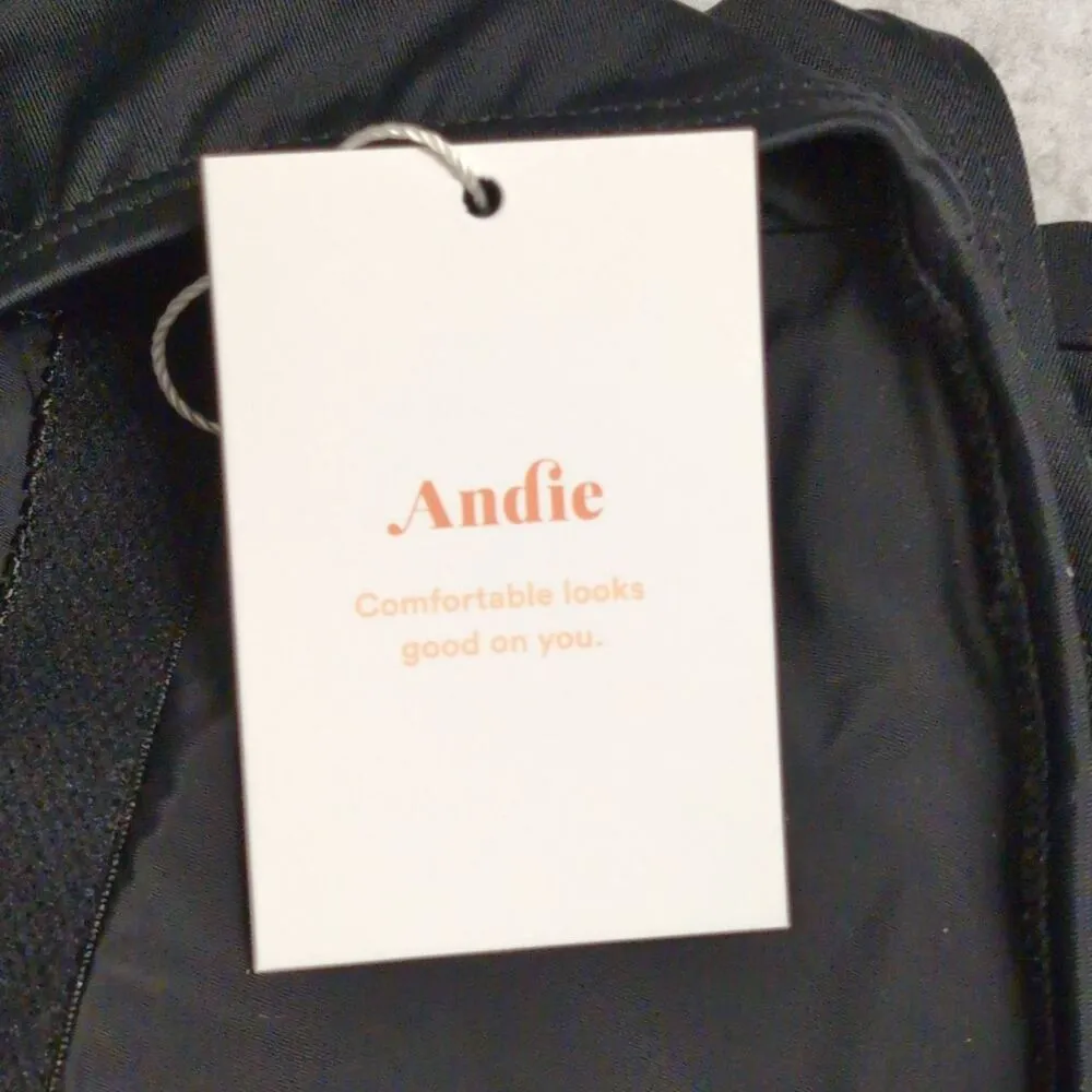 NWT Andie Black Nantucket One Shoulder One Piece Swimsuit Size XST - Image 7