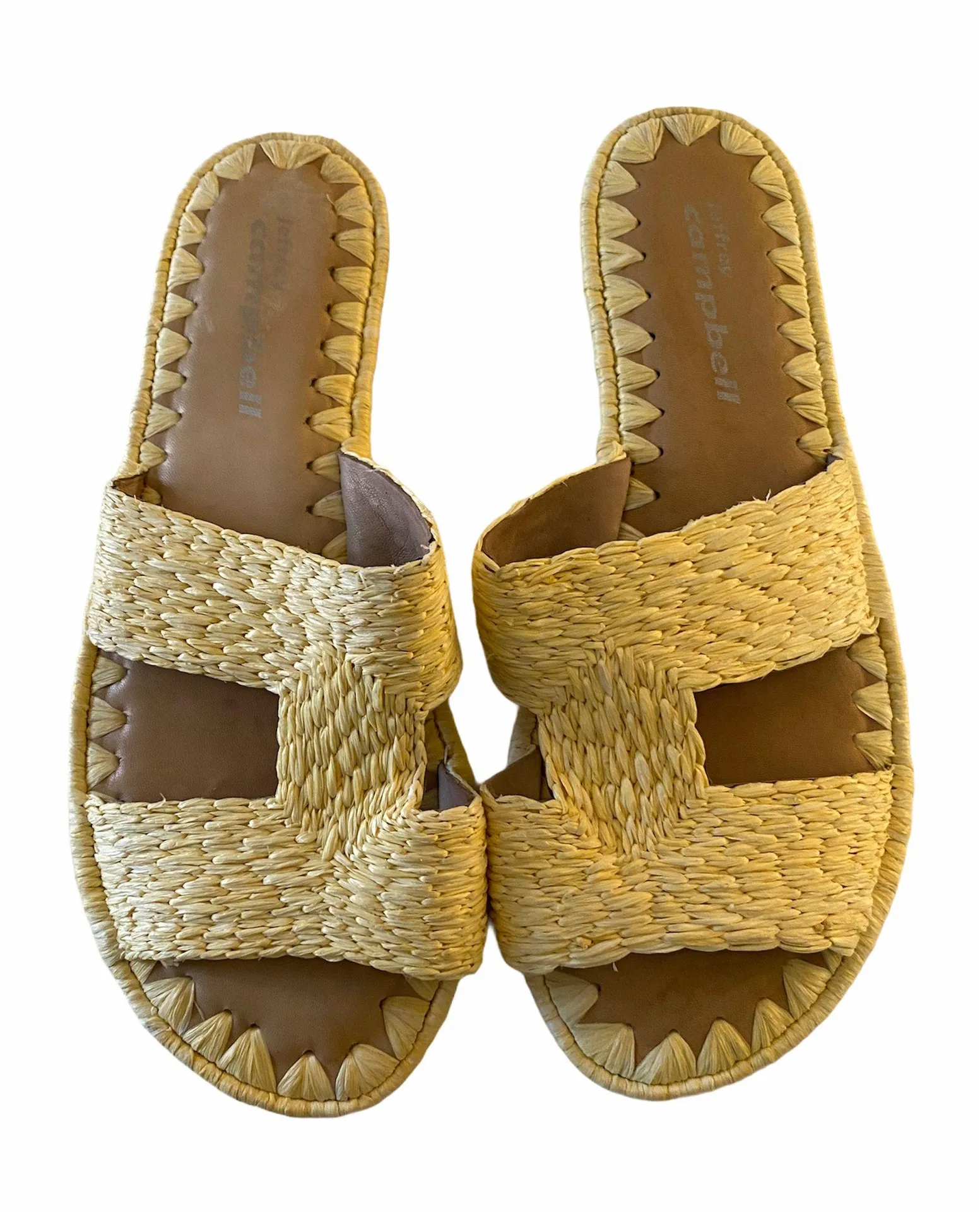 Jeffery Campbell Emon Raffia Slide Sandals - Image 2