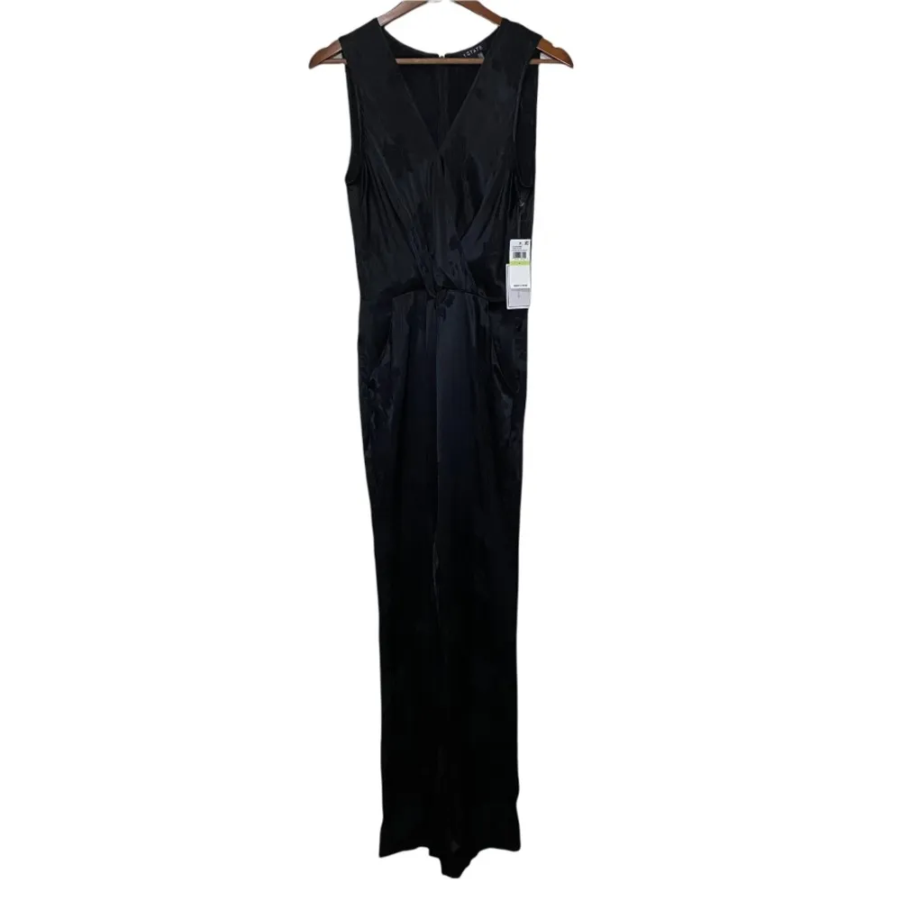 1.State Silk Like Floral Jumpsuit in Black Size 4 NWT - Image 3