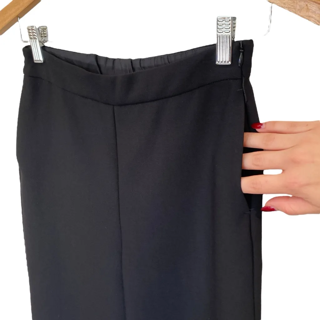 Maje Picoeur Cropped Rhinestone-Belted Pants In Black With White Stripe Size 34 - Image 6