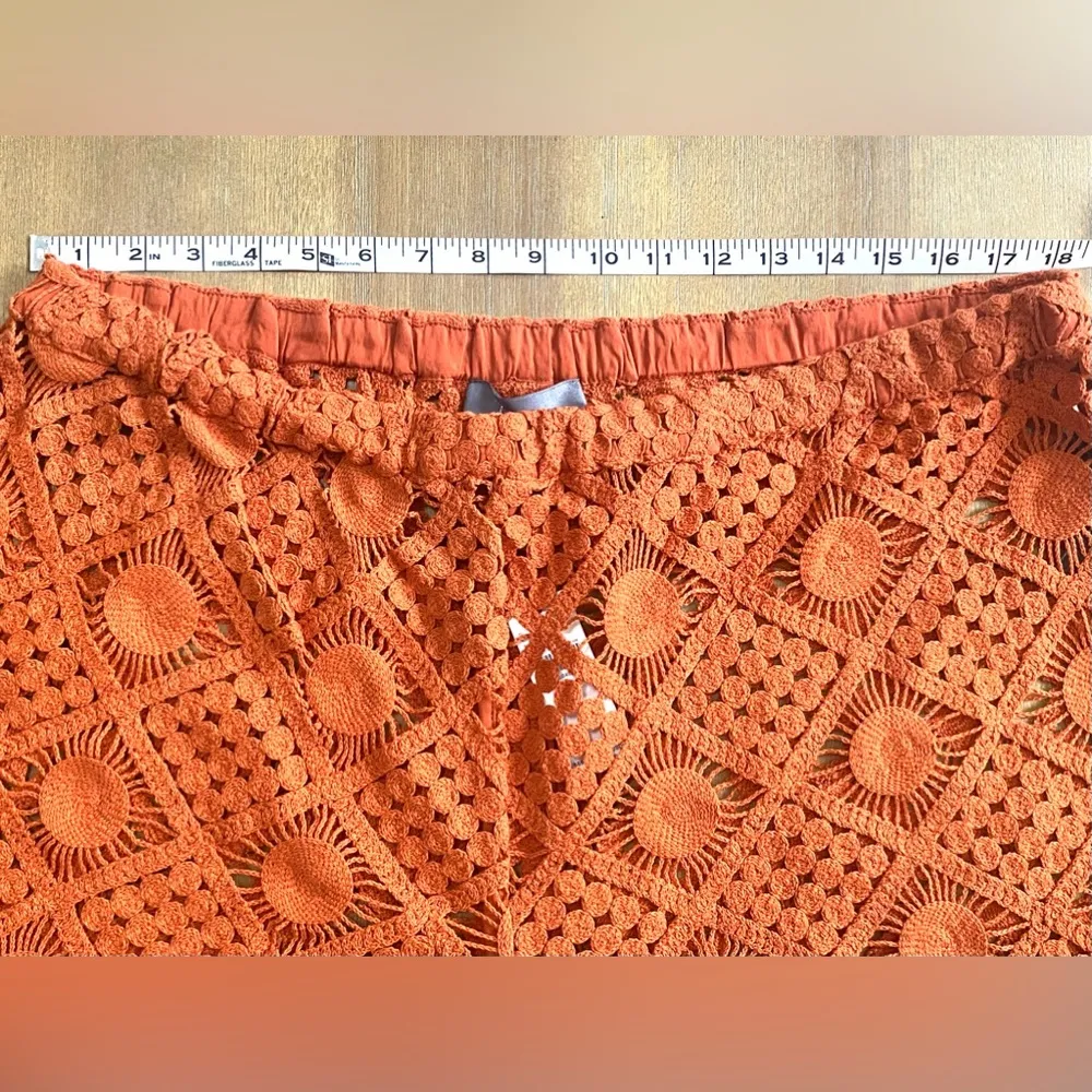 BNWT Anthropologie Rust Colored Cover Up Shorts - Size XL 💫 - Image 4