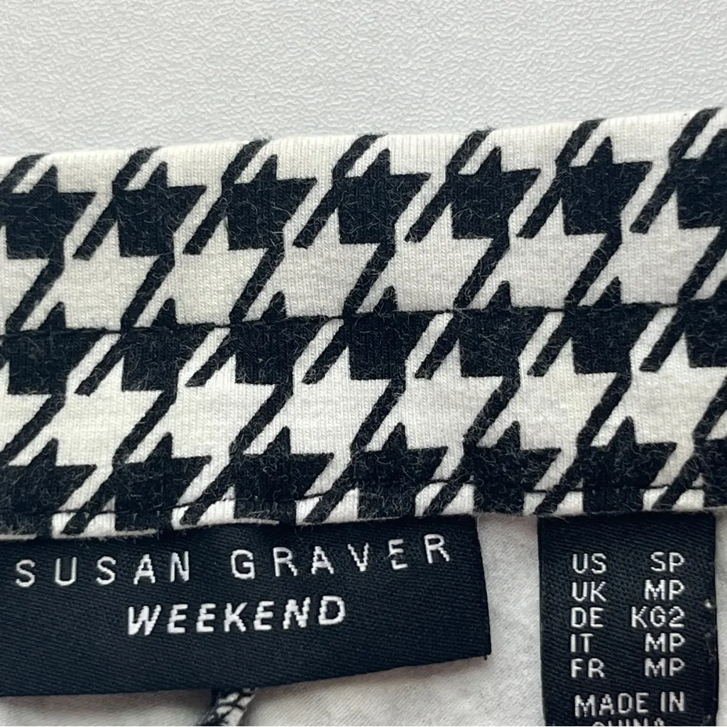 Houndstooth Black and White Women's Pants - Image 6