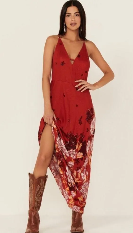 Free People Get To You Printed Maxi Slip - Image 2