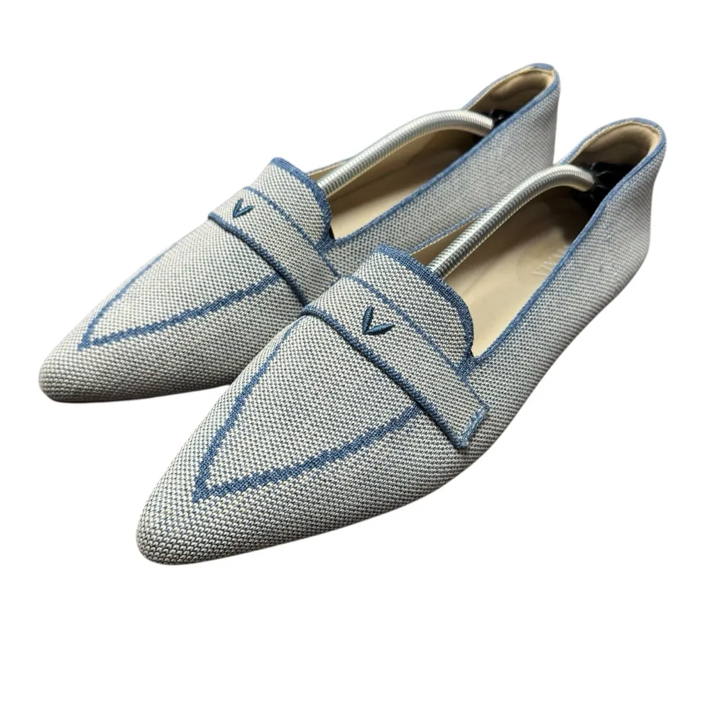 Vivaia Amelia Pointed Toe Knit Slip On Loafers Womens Shoes Sky Blue EU 41 Size 10 - Image 2