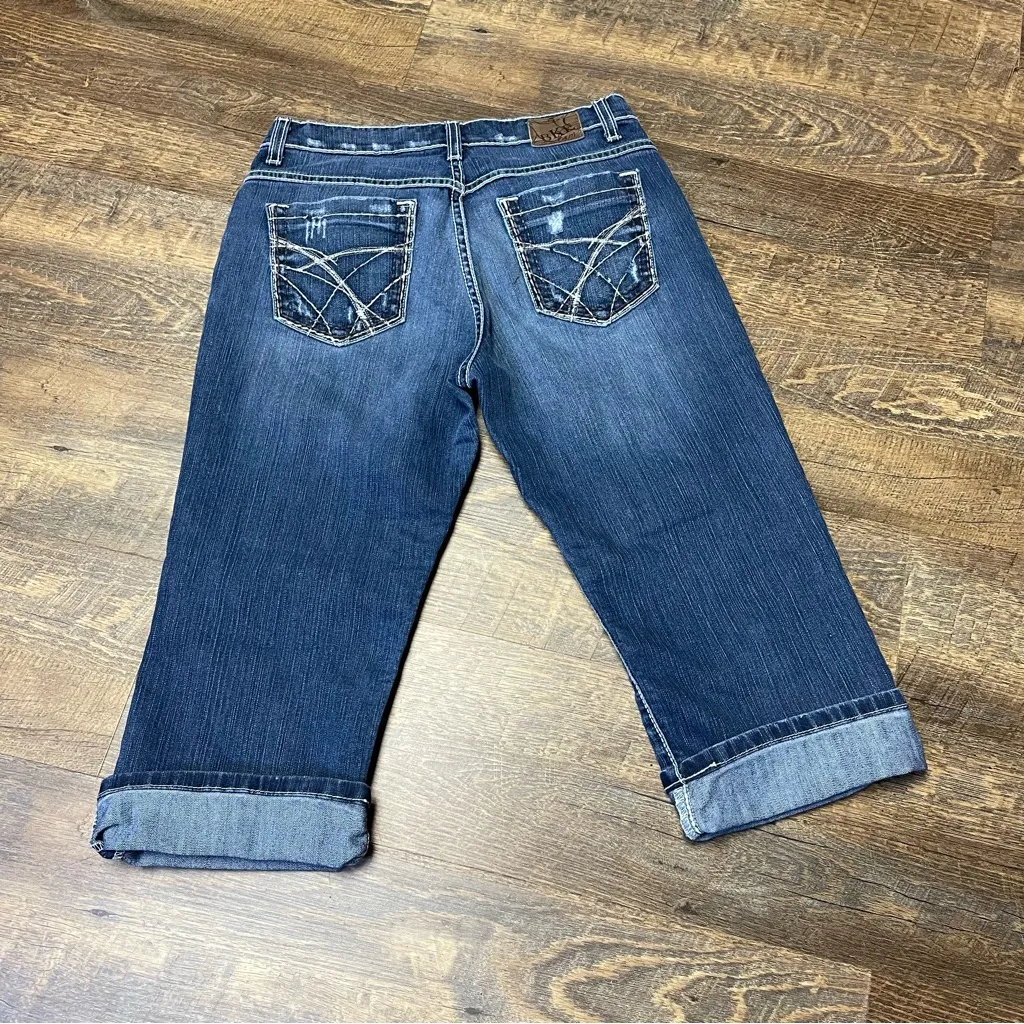 BKE Buckle Drew Denim Capri Jeans Stretch Womens 29 Contrast Stitch Western - Image 8