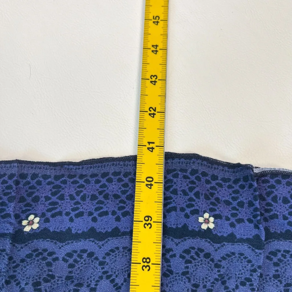 NWOT Johnny Was Blue Floral Elastic Waist Maxi Skirt Size S Pull-On - Image 13