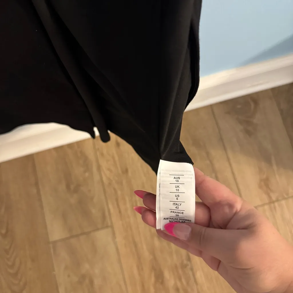 Nicholas Tena Deep V Sweetheart Strapless Gown in Black size 6 - Image 6