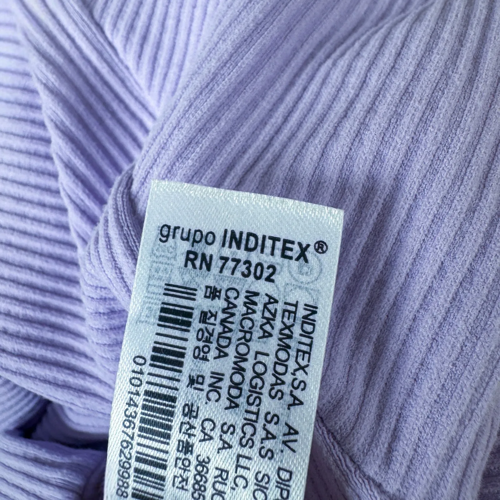 ZARA Lavender Ribbed Cropped Mock Turtleneck Womens M NWOT Lightweight Knit Top - Image 4