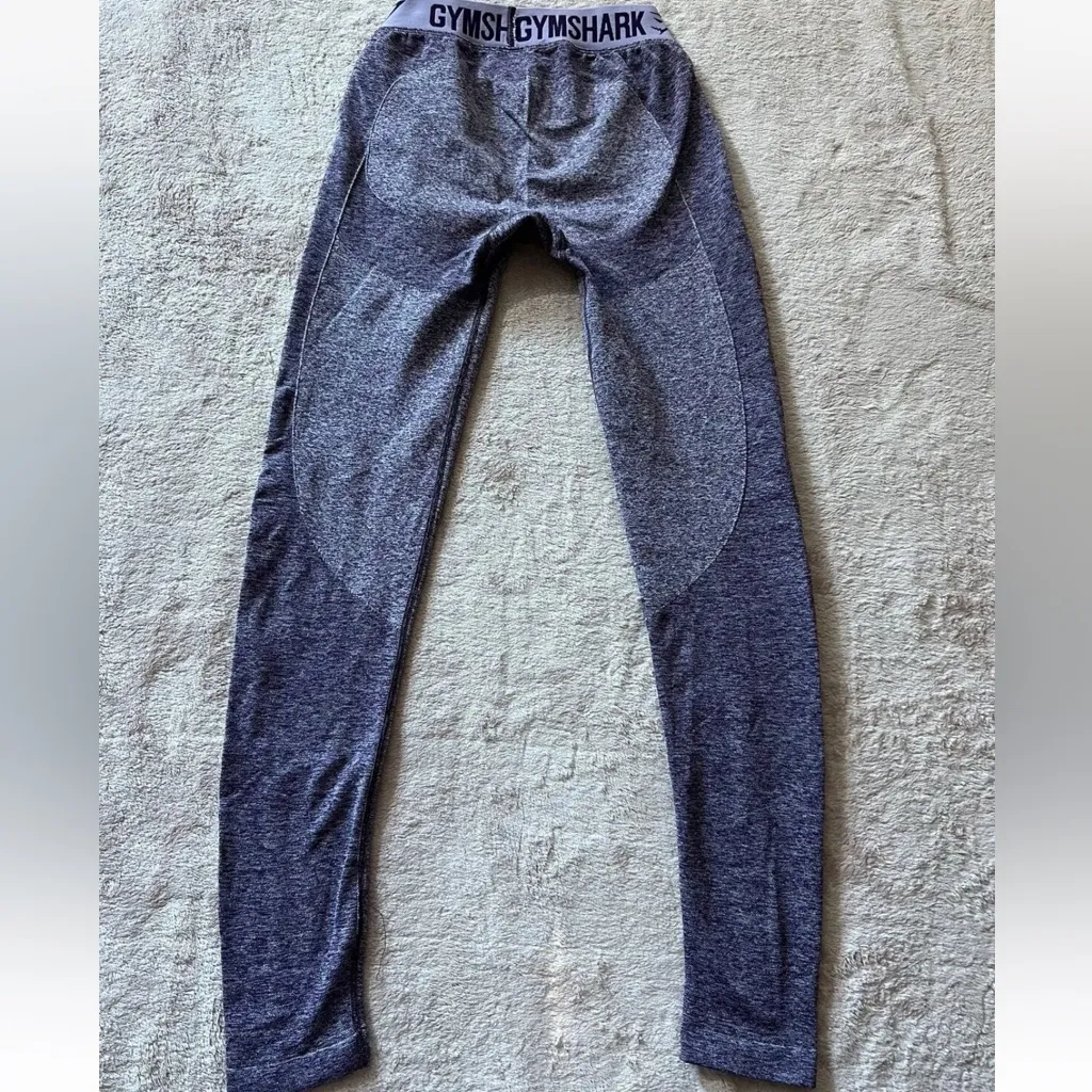 Gymshark leggings Womens Seamless Flex‎ Berry Purple Marl Wool Size Small - Image 3