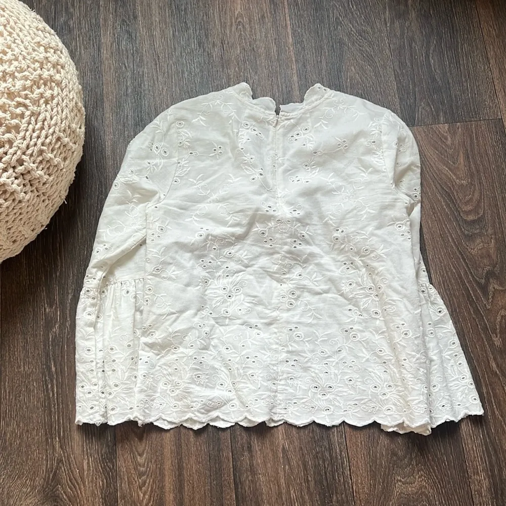 Ulla Johnson White Long Sleeve Top - Image 4