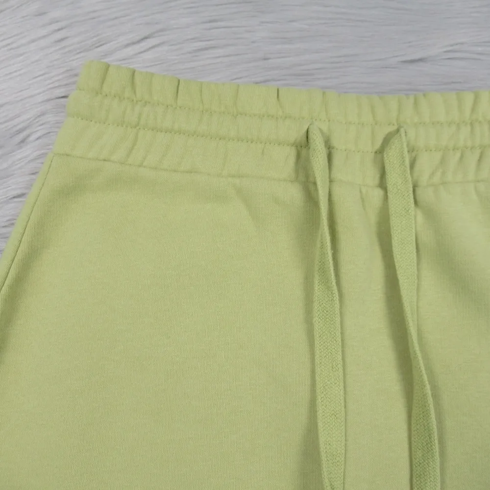 ZARA Casual Chartreuse Green Drawstring Fleece Sweater Midi Pencil Skirt Medium - Image 11