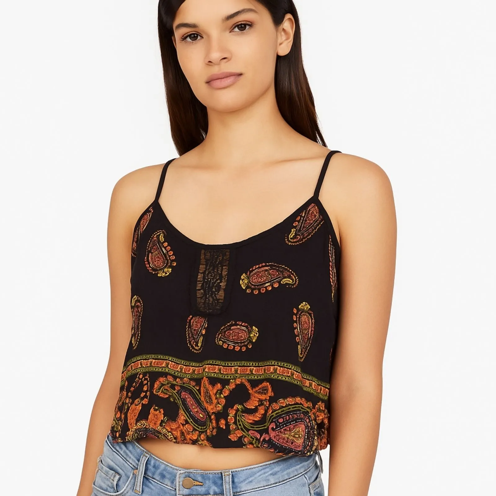 Band of gypsies paisley tank top SMALL BOHO - Image 8