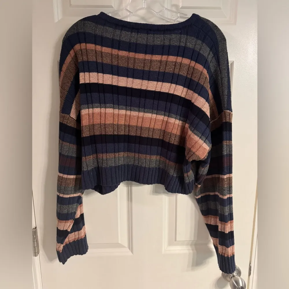 Le Lis Carson Striped‎ Cropped Sweater, Medium - Image 6