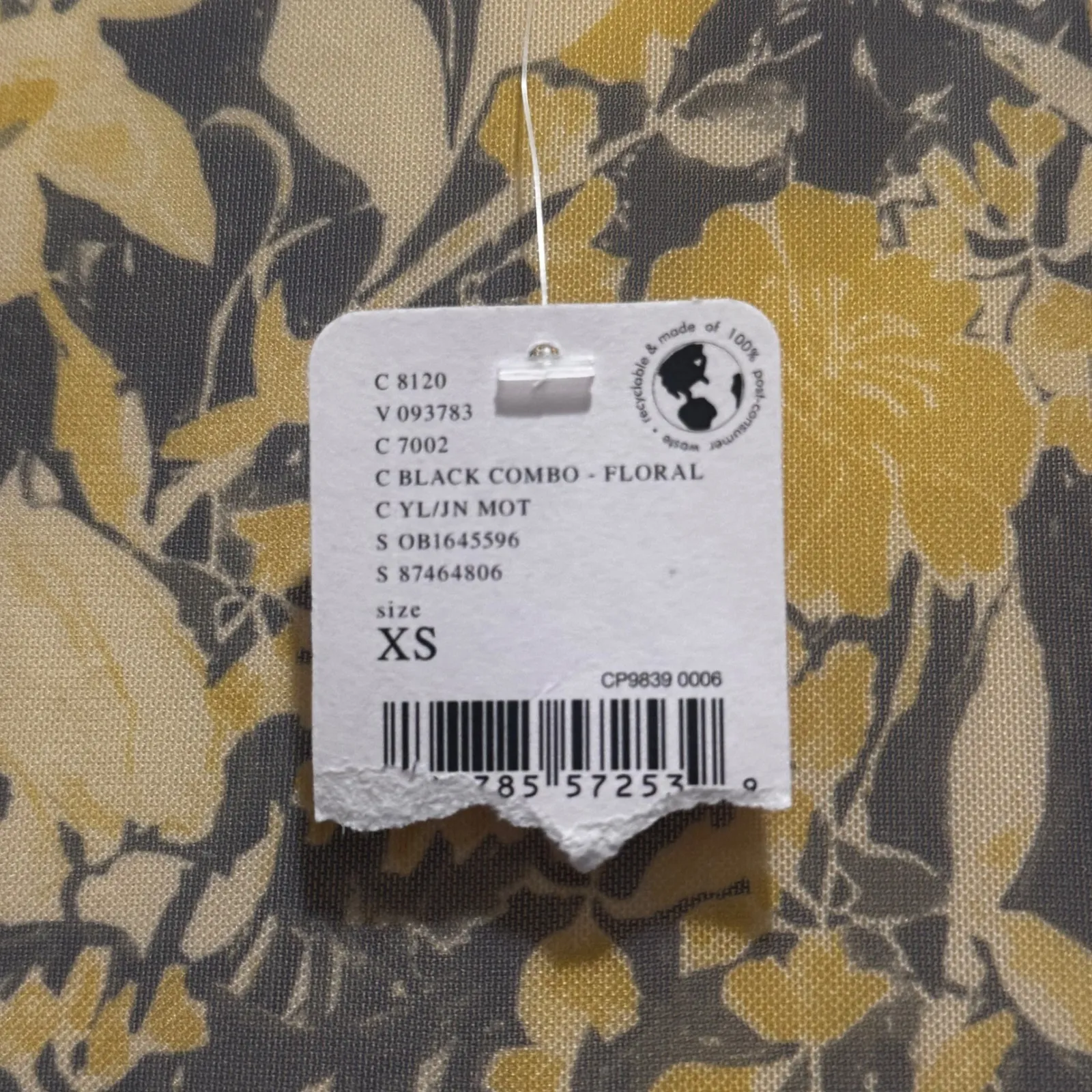 NEW Free People Feminine Floral Print Rosalie Mesh Midi Skirt Yellow Slit XS - Image 5