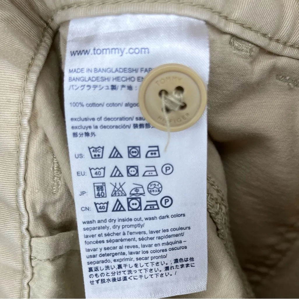 Tommy Hilfiger Khaki Mini Skirt Y2K Preppy Casual Academia Women’s Size 14 - Image 4