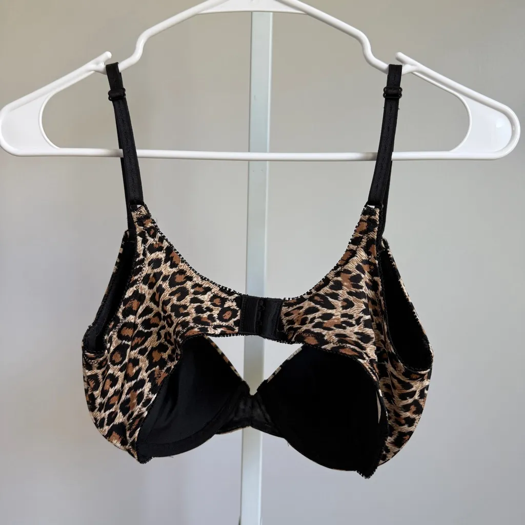 Frederick's of Hollywood sz 34c brown tan leopard print bra - Image 4
