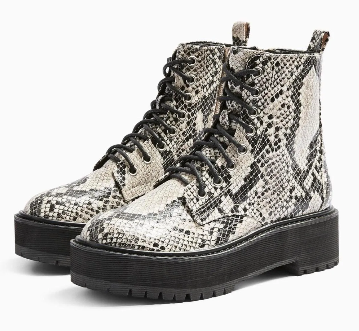 Oslo snake lace up boots - Image 2