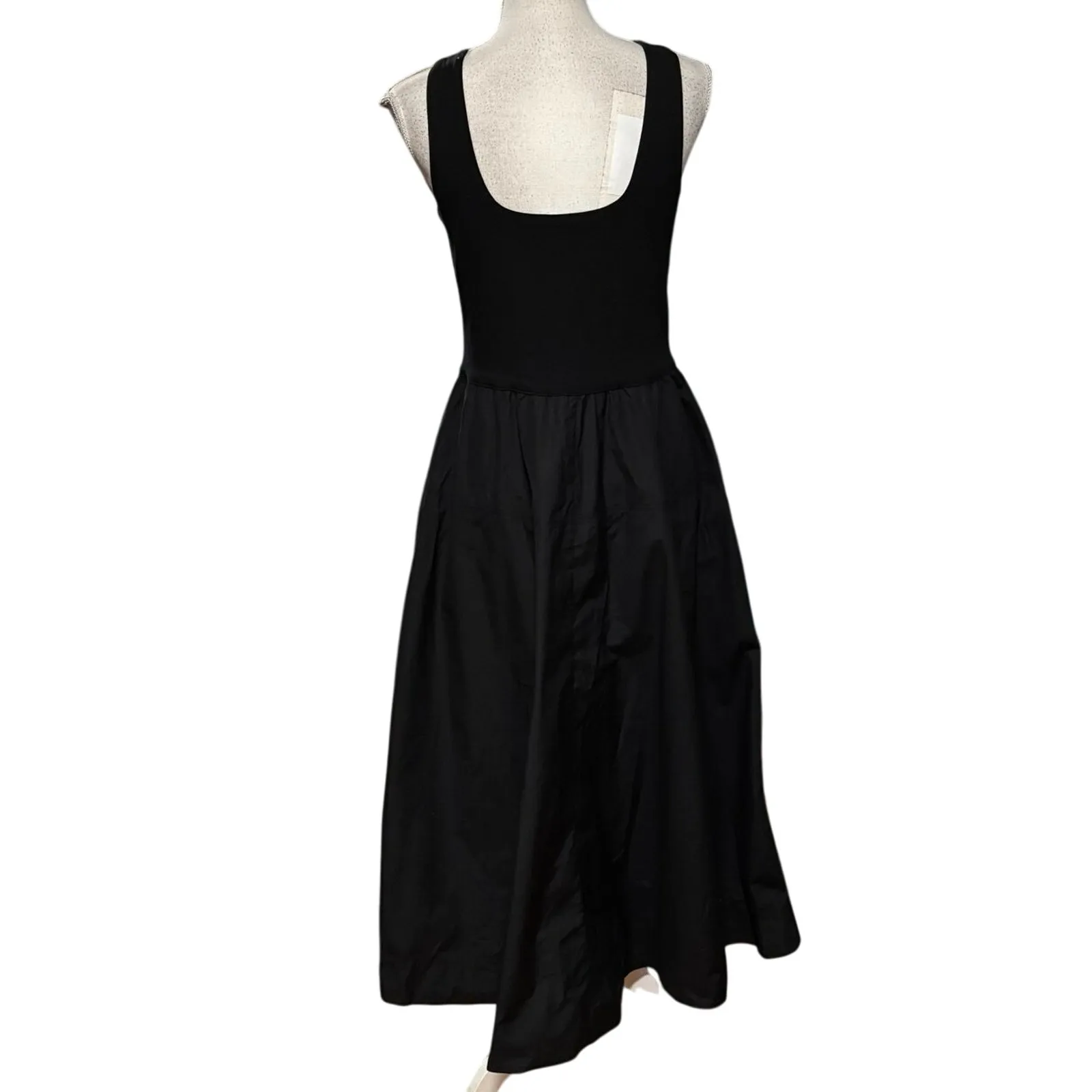 Everlane The Riviera Midi Dress Mixed Media Poplin Supima Cotton Size M Pockets - Image 2